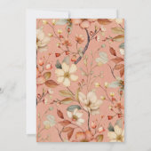 Cottagecore Boho Terracotta Wildflower Baby shower Kaart (Achterkant)