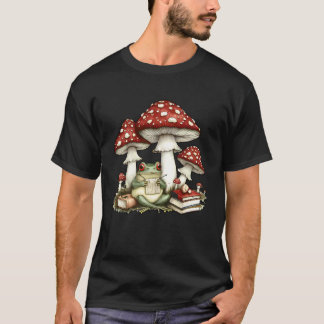 Cottagecore Breifrog Paddenstoel Esthetiek Haak T-shirt