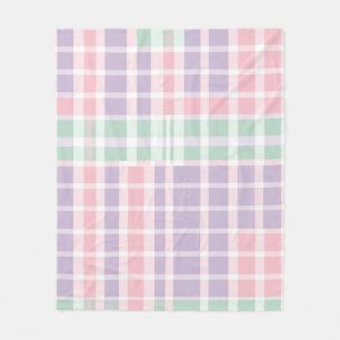 Cottagecore Buffalo Plaid Pastel Spring Gezellig Fleece Deken