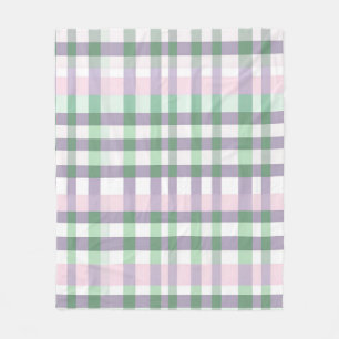Cottagecore Buffalo Plaid Pastel Spring Gezellig Fleece Deken