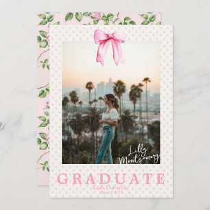 Cottagecore Coquette Faire-part de graduation phot