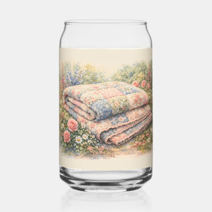 Cottagecore Courtepoint Fleuri en Patchwork Aquare