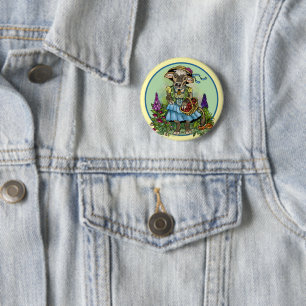Cottagecore Cowgirl Ronde Button 5,7 Cm