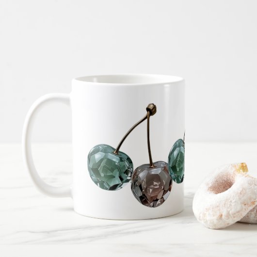 Cottagecore Crystal Cherry Mug - Gemstone (Avec donut)
