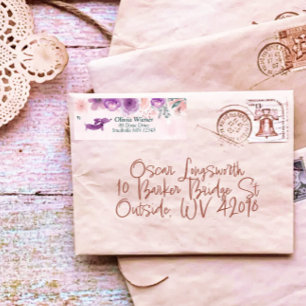  Cottagecore Dachshund Adresetiketten Etiket