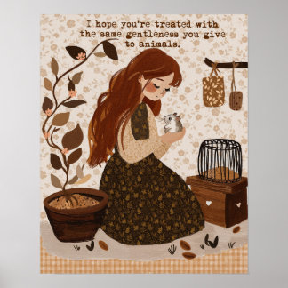 Cottagecore Dierenliefhebber Wandkunst Poster