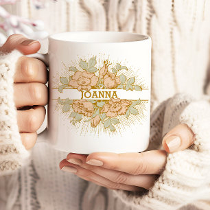 Cottagecore Elégant Vintage Floral Design Mug