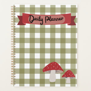 Cottagecore en vichy planificateur de champignons