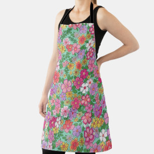 Cottagecore Esthetiek Dromerige Wilde Bloemen Schort