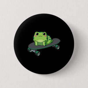 Cottagecore Esthetiek Kawaii Skateboarden Kikker S Ronde Button 5,7 Cm