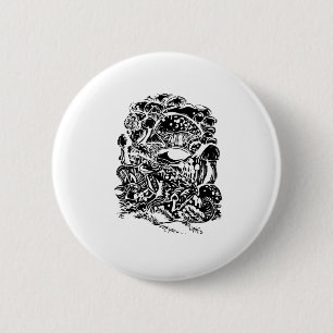 Cottagecore Esthetiek Kikker Paddenstoel Goblincor Ronde Button 5,7 Cm