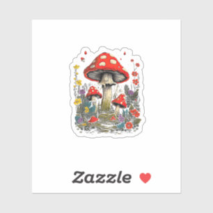 Cottagecore Esthetiek Paddenstoel Goblincore Minim Sticker