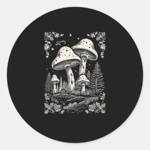 Cottagecore Esthetiek Paddenstoel Goblincore Mycol Ronde Sticker