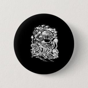 Cottagecore Esthetische Kikker Paddenstoel Goblinc Ronde Button 5,7 Cm