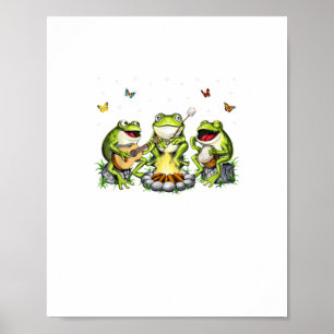 Cottagecore Esthetische Kikkers Kamperen Bos Gobli Poster