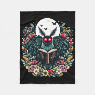 Cottagecore Esthetische Mothman Boekliefhebber Kam Fleece Deken