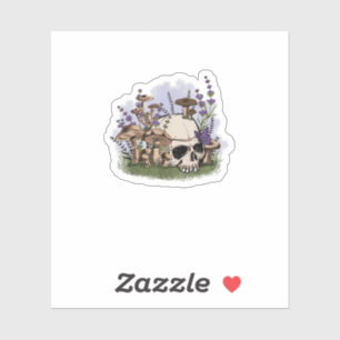 Cottagecore Esthetische Paddenstoelenman Goblincor Sticker
