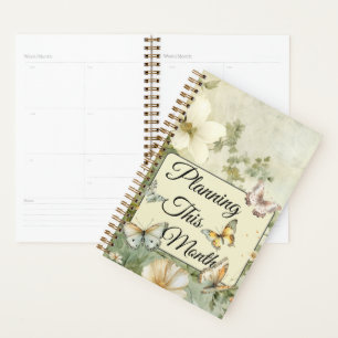 Cottagecore Fleurs sauvages et papillons Mois