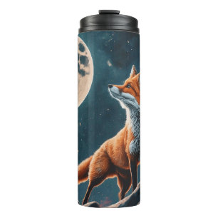 Cottagecore Floral Fox Esthetische Gothic Bos Meis Thermosbeker