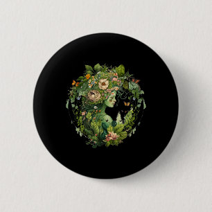 Cottagecore Floral Moeder Aarde Hippie Natuur Aard Ronde Button 5,7 Cm