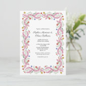 Cottagecore Floral Wedding Invitation (Debout devant)
