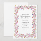 Cottagecore Floral Wedding Invitation (Devant / Derrière)