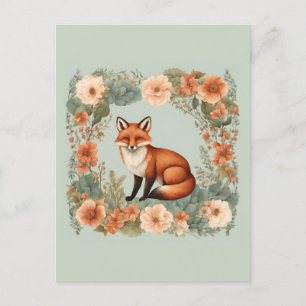 Cottagecore Fox Briefkaart