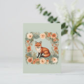 Cottagecore Fox Briefkaart (Staand voorkant)