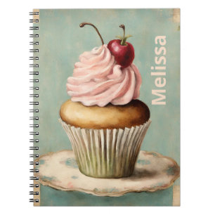 Cottagecore  Frans Land Roze Cupcake Notitieboek