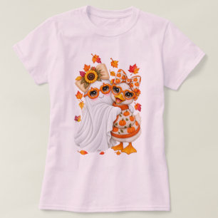 Cottagecore Gans Geest Zonnebloem Boog Herfst  T-shirt