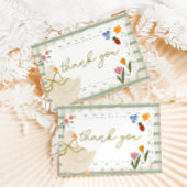 Cottagecore Gans Gingham Dank je wel Bedankkaart