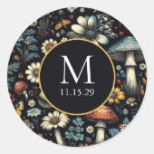 Cottagecore Garden Ronde Sticker (Voorkant)