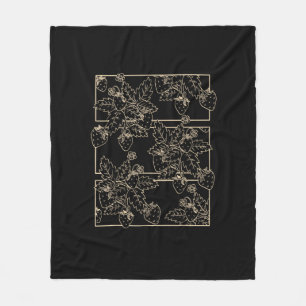 Cottagecore Goblincore Esthetiek Aardbeien Fleece Deken
