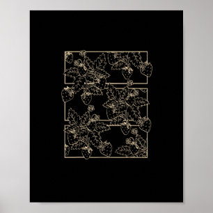 Cottagecore Goblincore Esthetiek Aardbeien Poster