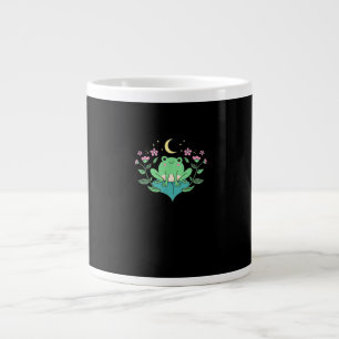 Cottagecore Goblincore Maan Bloemen Bos Kikker Mu Extra Grote Beker