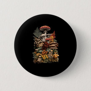 Cottagecore Goblincore Paddenstoelen Zoeken Ronde Button 5,7 Cm