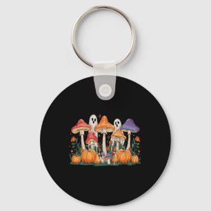 Cottagecore Halloween Ghost Mushroom Product Sleutelhanger