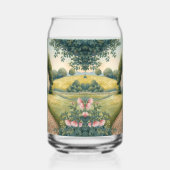 Cottagecore Kapel Pad Pastel Landschap Blikvorm Glas (Rechts)