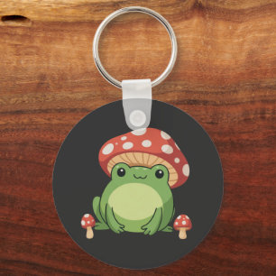 Cottagecore Kikker Esthetiek Cute Kikker met Padde Sleutelhanger