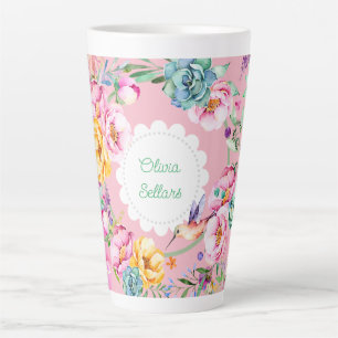 Cottagecore kolibrie latte mok