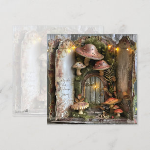 Cottagecore Mushroom Boek Trifold Scrapbook Pagina Kaart