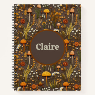 Cottagecore Mushroom Broderie Bullet Journal