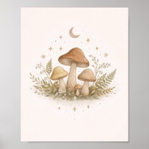 Cottagecore Mushroom Wall Art –  Poster