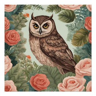 Cottagecore Owl Perfect Poster