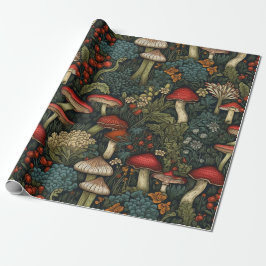  Cottagecore paddenstoelen Cadeaupapier