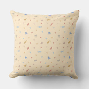 Cottagecore Pastel Gezellige Katten & Harten Kussen