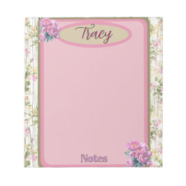 Cottagecore Pink Floral Garden Custom Notitieblok