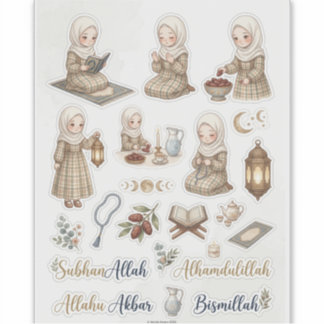Cottagecore Ramadan Sticker Set | Moslim Planner