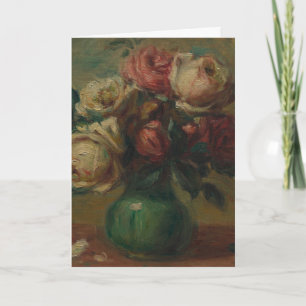 Cottagecore Renoir Bloemige Vintage Roos Kunst Feestdagen Kaart