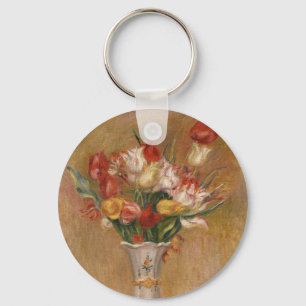 Cottagecore Renoir Bloemige Vintage Tulp Kunst Sleutelhanger